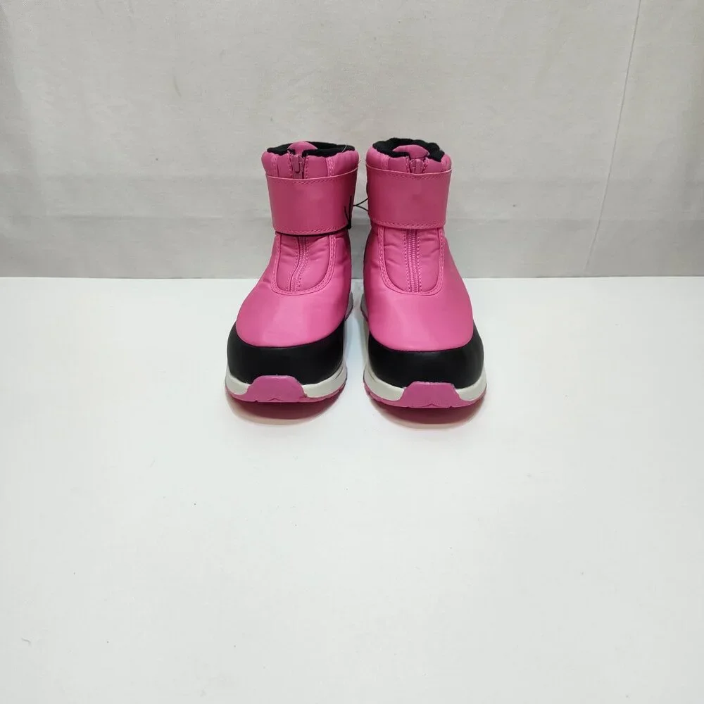 Wonder Nation Snow Boots -5°F Temp Rated Girls Size 5 Front Zip Adjustable Strap